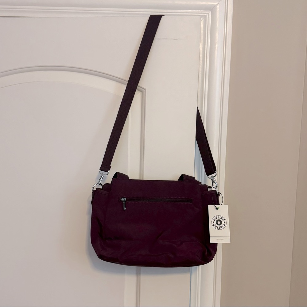 Brand new “Kipling “shoulder bag for women.Color-dark plum tonal.Size-14”x10”💜 - Picture 3 of 11